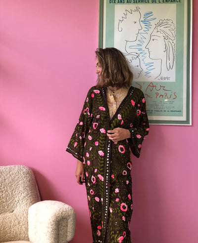 Chennai Embroidery Long Kimono (Onesize) - Sissel Edelbo * No 201