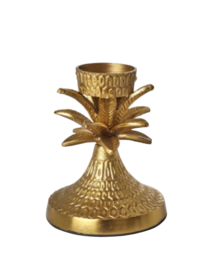 Lysestage - Palme til bloklys (Ø: 5 cm) * Metal (Guld)