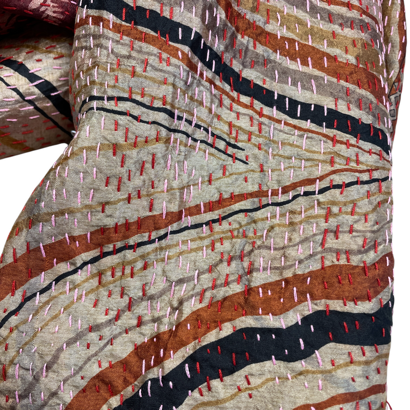 Tørklæde, Kantha silke (40x190 cm) * No 208