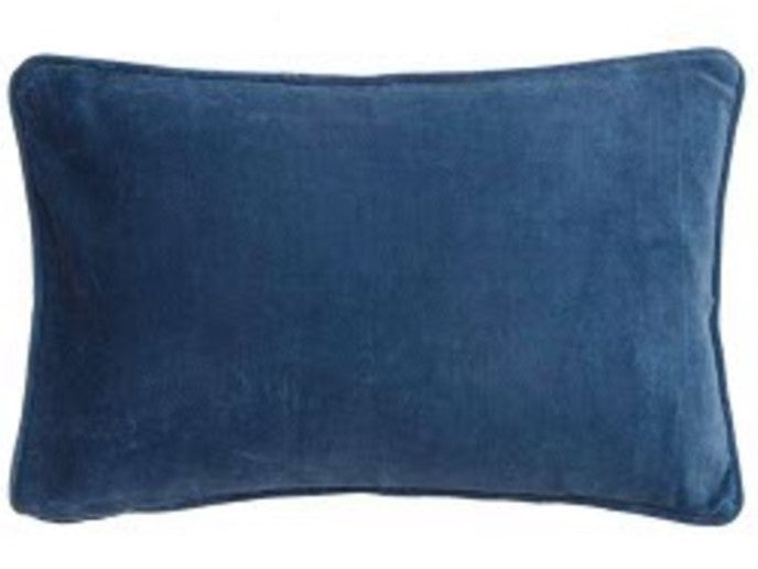 Pudebetræk (30x50 cm) * Velour - China Blue