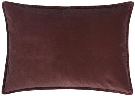 Pudebetræk (50x70 cm) * Velour - Aubergine